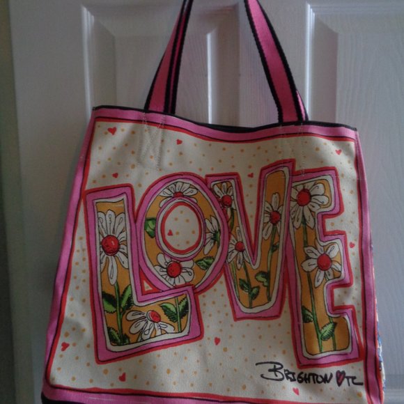 BRIGHTON LOVE DAISY CANVAS TOTE - NWOT - Picture 2 of 7